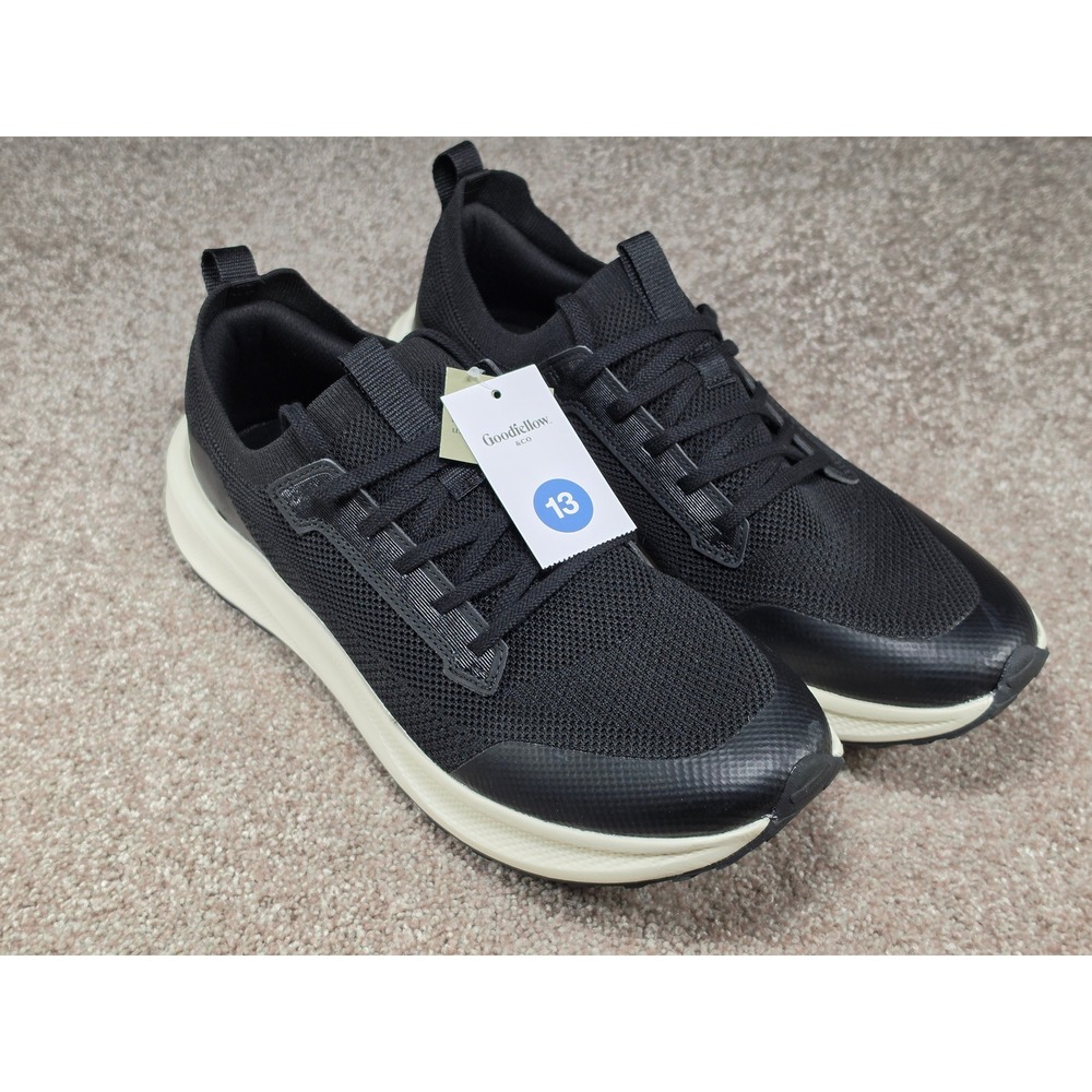 Goodfellow & Co Mens Lee Knit Sneakers Black Athletic Shoes Size 13 New